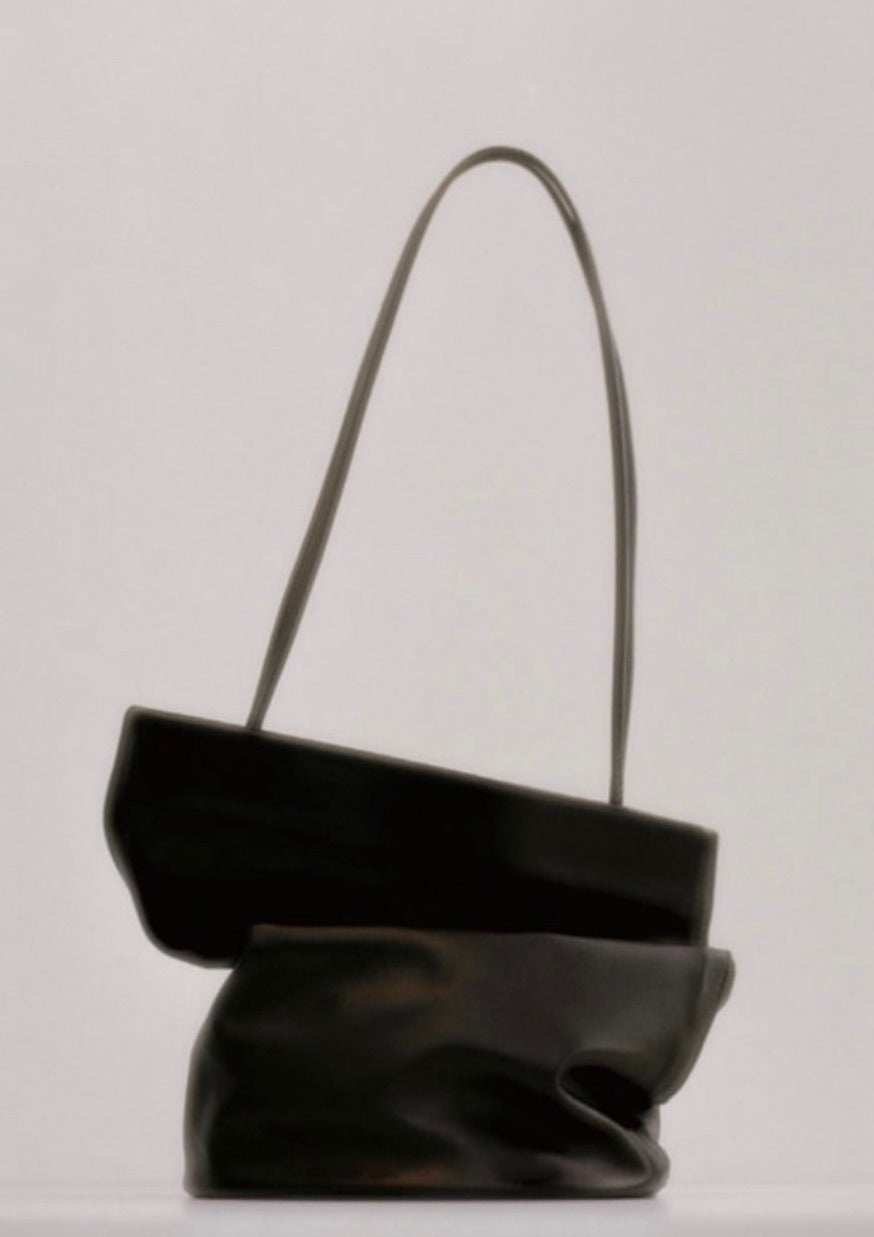 Modern Weaving Drape Oval Bucket - Black | Handbags | Modern Weaving
