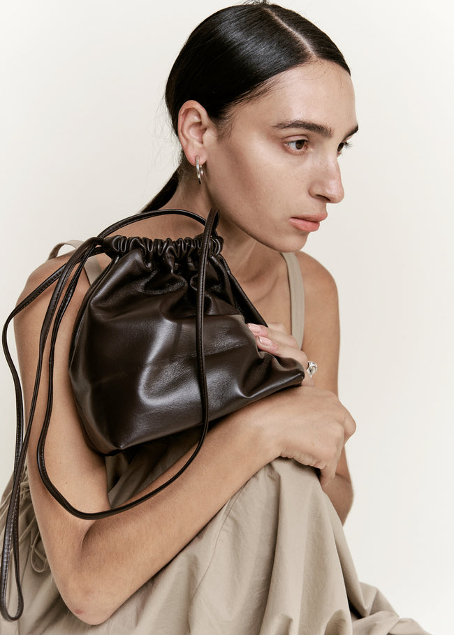 Square Gathered Bucket - Braun | Handbags | Modern Weaving 