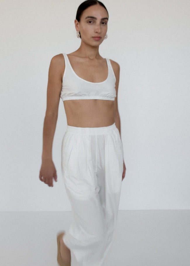 Modern Weaving Relaxed Lean Trouser | Off White Parchment