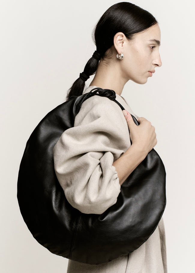 Half Moon Circle Bag | Black | Modern Weaving