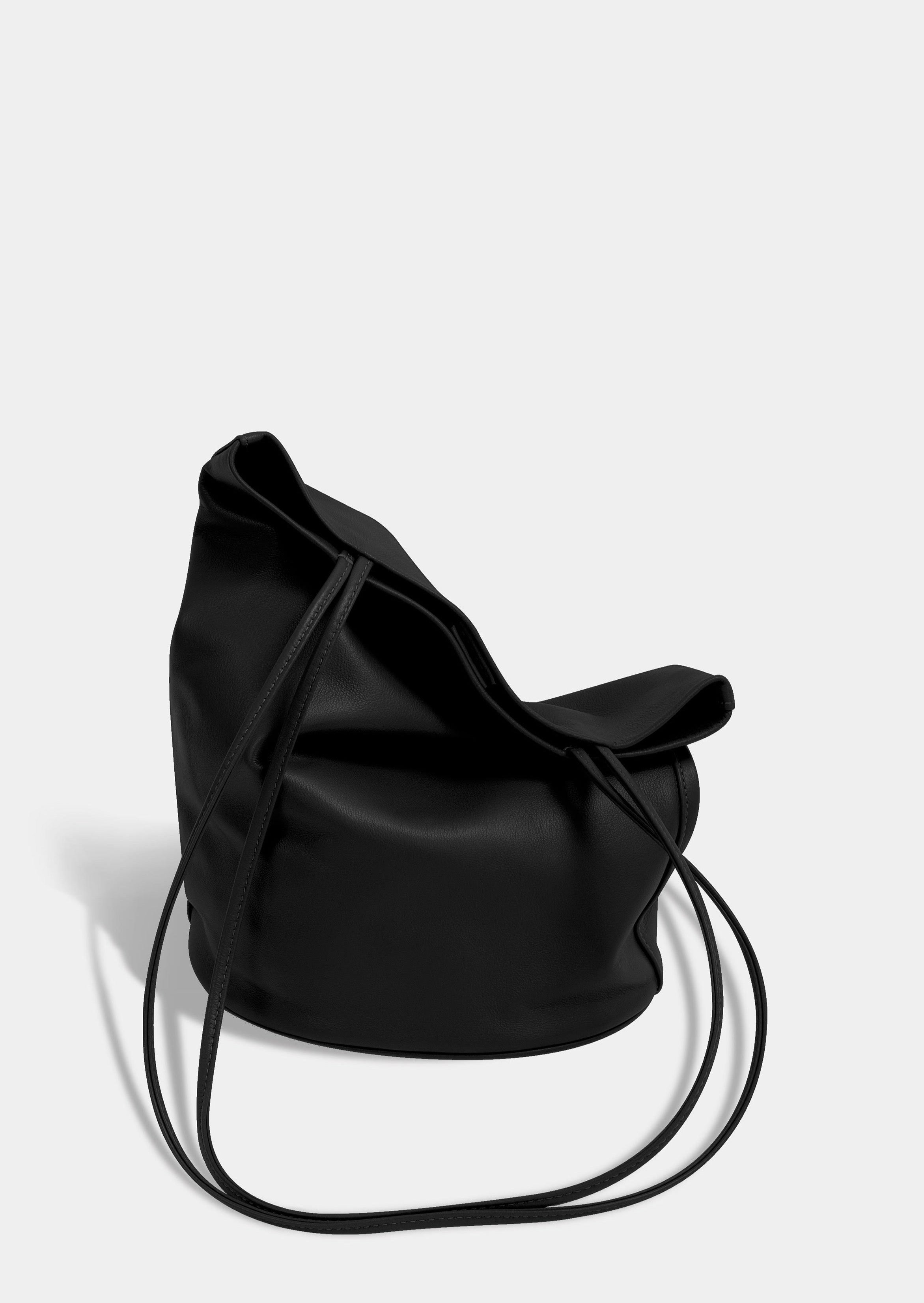 Modern Weaving Draped Oval Bucket Bag in Camel