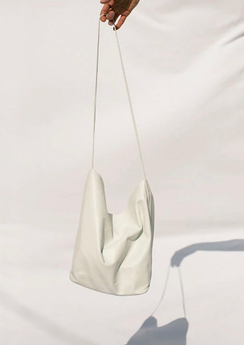 Single Strap Tall Crossbody | Pale Khaki | Modern Weaving