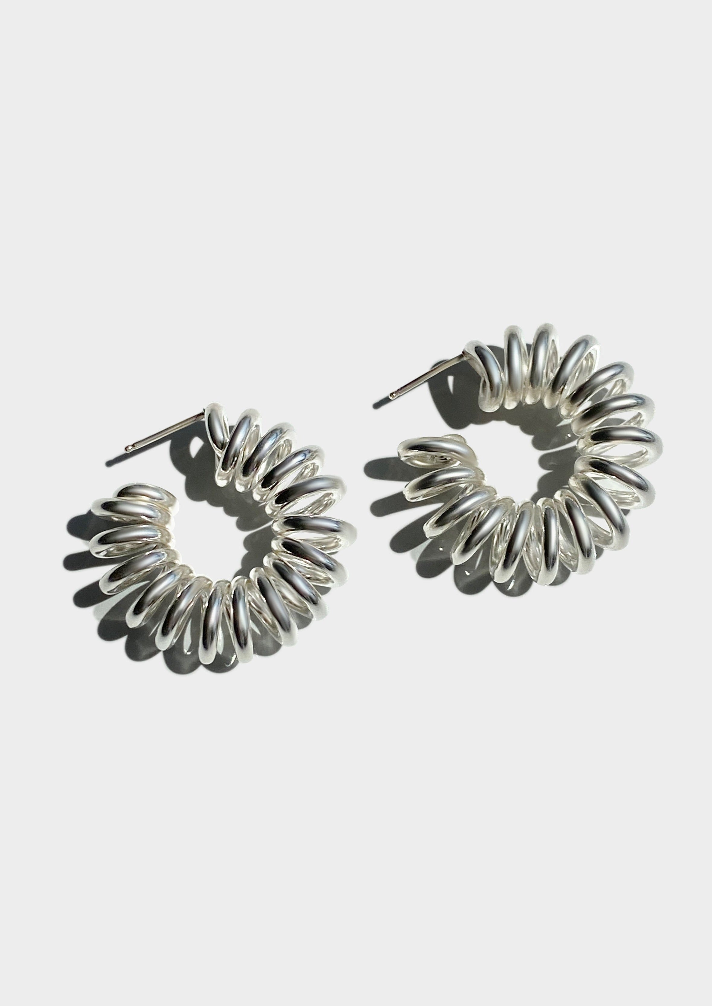 Modern Weaving Spiral Hoop Earrings
