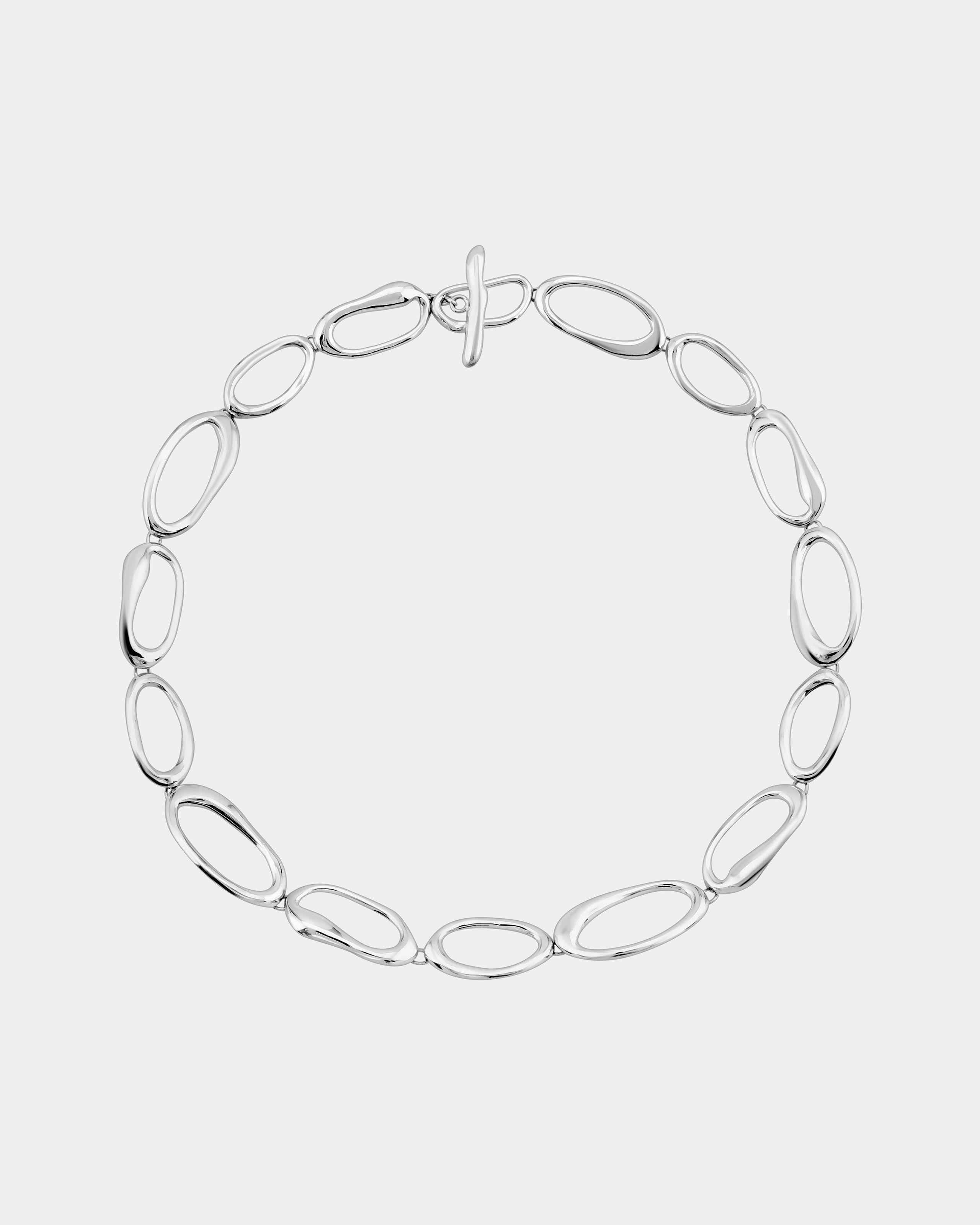 Hand Formed Mini Oval Link Chain Necklace | Sterling Silver